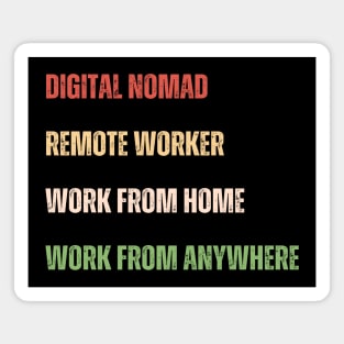Digital Nomad Work Remotely Magnet